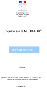 Enquête sur le MEDIATOR, rapport de l'Inspection générale des Affaires sociales (IGAS), janvier 2011